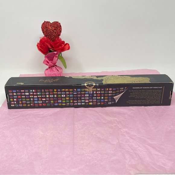 🎁NIB! Wonderlust Premium Scratch Off Map Of The World Gold Gift Set! - Picture 13 of 13